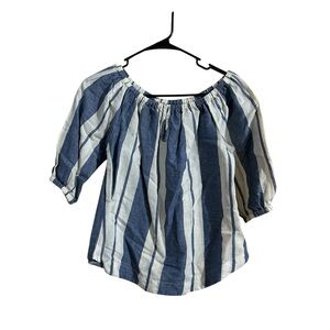 Young Fabulous & Broke Blue and White Striped Blouse